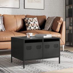 Berkfield Tv Cabinet Black 68X50X43.5 Cm Cold-Rolled Steel - thumbnail 4