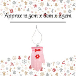 Christmas Tree Decoration Glitter Glove Ornament X 1 12. 5X6X2. 5Cm - thumbnail 2
