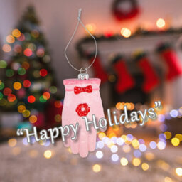 Christmas Tree Decoration Glitter Glove Ornament X 1 12. 5X6X2. 5Cm - thumbnail 4