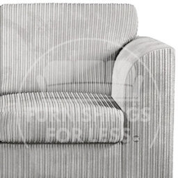 Furnishings For Less UK Luxor Silver Jumbo Cord Large 5 Seater Corner Sofa Long Right Hand Facing - Full Back - thumbnail 2