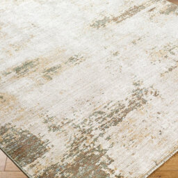 Livabliss Galey Alix Myrtle Avenue-Abstract Cream Brown Green Blue Modern Marble Fringe Living Dining Bedroom Rug 200 X 275 Cm Easy Care - thumbnail 6