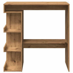 Berkfield Bar Table With Storage Rack Artisan Oak 100X50X101.5 Cm - thumbnail 4
