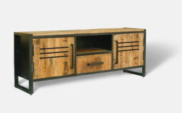 Buttercup Farm Frais Range Tv Unit Large - Mango Wood - L40 X W160 X H45 Cm - Pp Sawn Finish