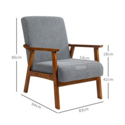 Homcom Boucle Accent Chair Armchair W/ Wide Seat For Living Room Bedroom, Grey - thumbnail 3