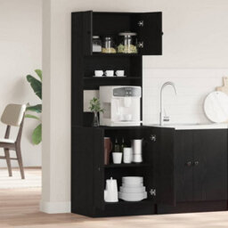 Berkfield Modern Kitchen Cabinet Black Oak 60X50X180 Cm Engineered Wood - thumbnail 4