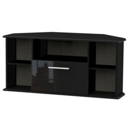 Harrow Corner Tv Unit In Black Gloss (Ready Assembled) - thumbnail 6