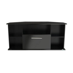 Harrow Corner Tv Unit In Black Gloss (Ready Assembled) - thumbnail 1