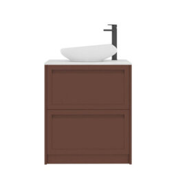 Royal Bathrooms Royal Bathroom Elmore 700mm Terracotta Clay Freestanding Countertop Bathroom Vanity Unit 2 Drawer With Nova Basin - thumbnail 7