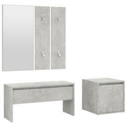 Walplus Hallway Furniture Set Concrete Grey Engineered Wood - thumbnail 2