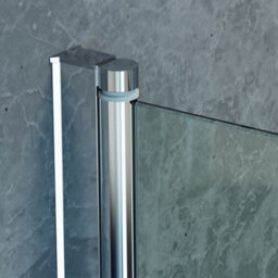 Thehotsale 180 Degree Rotation Over Bath Shower Screen, 80Cm W X 140Cm H - thumbnail 4
