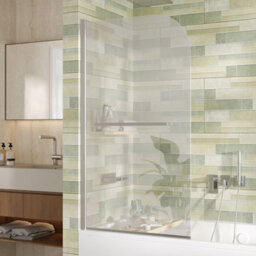 Thehotsale 180 Degree Rotation Over Bath Shower Screen, 80Cm W X 140Cm H - thumbnail 2