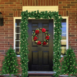 9Ft Christmas Garland With Lights Pre Lit - thumbnail 5