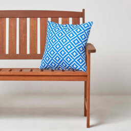 Homescapes Luxury Outdoor Cushions 2 Set, Waterproof Filled Cushions, Soft-Touch, Blue Geometric, For Garden And Indoors, 45X45 Cm - thumbnail 3