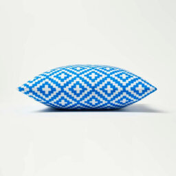 Homescapes Luxury Outdoor Cushions 2 Set, Waterproof Filled Cushions, Soft-Touch, Blue Geometric, For Garden And Indoors, 45X45 Cm - thumbnail 5