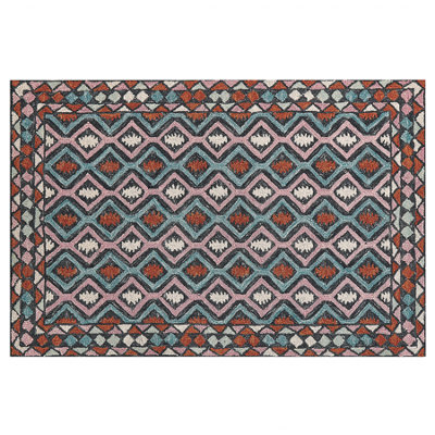 Beliani Rug Haymana Multicolour 140 X 200 Cm Wool - image 1