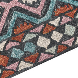Beliani Rug Haymana Multicolour 140 X 200 Cm Wool - thumbnail 4