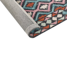 Beliani Rug Haymana Multicolour 140 X 200 Cm Wool - thumbnail 6