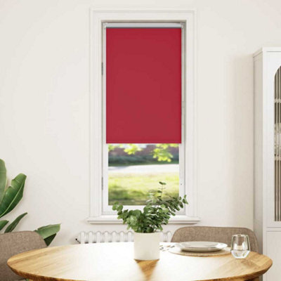 Berkfield Roller Blind Blackout Red 40X150 Cm Fabric Width 35.7 Cm Polyester - image 1