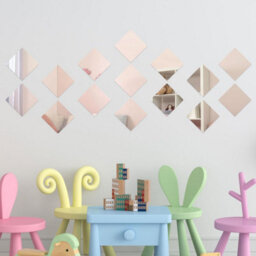 Walplus Rounded Square Removable Acrylic Mirror Art - 10Cm / 3.9In  - 40 Pcs - thumbnail 3