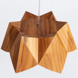 Luminosa Lighting Elstead Physalis Pendant Ceiling Light Teak - thumbnail 4