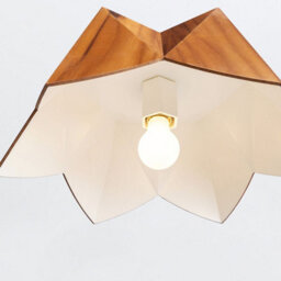 Luminosa Lighting Elstead Physalis Pendant Ceiling Light Teak - thumbnail 5