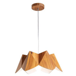 Luminosa Lighting Elstead Physalis Pendant Ceiling Light Teak
