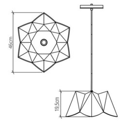 Luminosa Lighting Elstead Physalis Pendant Ceiling Light Teak - thumbnail 3