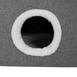 Large Foldable Cat Cave Bed Soft Cushion With Scratch Pad - thumbnail 4