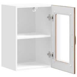 Berkfield Kitchen Wall Cabinet With Glass Door Lucca Old Wood - thumbnail 7