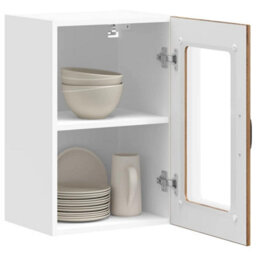 Berkfield Kitchen Wall Cabinet With Glass Door Lucca Old Wood - thumbnail 5