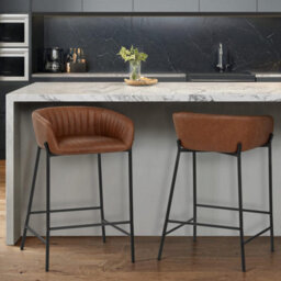 Atlantic Cub Bar Stools Antique Brown & Black Legs - thumbnail 1