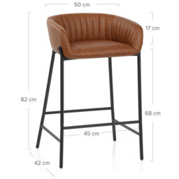 Atlantic Cub Bar Stools Antique Brown & Black Legs - thumbnail 5