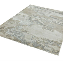 Beige Easy To Clean Abstract Optical/ (3D) Rug For Dining Room Bedroom And Living Room-120Cm X 170Cm - thumbnail 4