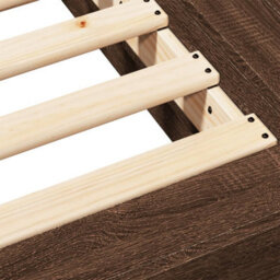 Berkfield Bed Frame Without Mattress Brown Oak 75X190 Cm Small Single - thumbnail 8