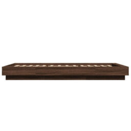 Berkfield Bed Frame Without Mattress Brown Oak 75X190 Cm Small Single - thumbnail 5