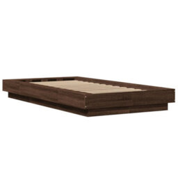 Berkfield Bed Frame Without Mattress Brown Oak 75X190 Cm Small Single - thumbnail 6