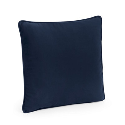 Westford Mill Fairtrade Cotton Piped Cushion Cover Natural/french Navy (40Cm X 40Cm X 18Cm) - image 1