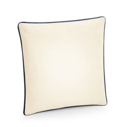 Westford Mill Fairtrade Cotton Piped Cushion Cover Natural/french Navy (40Cm X 40Cm X 18Cm) - thumbnail 2