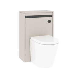 Royal Bathrooms Orion 500mm Beige Btw Wc Toilet Unit With Brushed Brass Strip - thumbnail 2