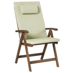 Beliani Garden Dining Set 6 Seater Amantea Premium Acacia Wood Green - thumbnail 4