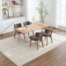 Matteo Mid-Century Modern Linen Dining Chairs - Set Of 2, Gray - thumbnail 9