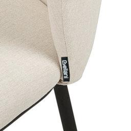 Beliani Set Of 2 Dining Chairs Mina Fabric Off-White - thumbnail 8