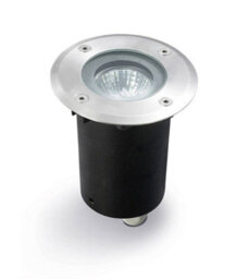 Luminosa Lighting Luminosa Gea Round Recessed Floor Light Stainless Steel Aisi 316 Ip67, Gu10