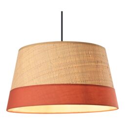 GoodHome Bellbird Red & Natural Round Lamp Shade (D)38Cm - thumbnail 3