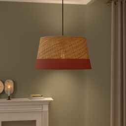 GoodHome Bellbird Red & Natural Round Lamp Shade (D)38Cm - thumbnail 7