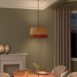 GoodHome Bellbird Red & Natural Round Lamp Shade (D)38Cm - thumbnail 9