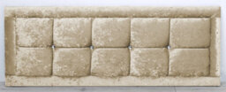 Comfy Deluxe 5Ft 26Inch  Cream Crush Velvet Venice With Diamond Buttons