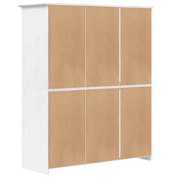 Berkfield Wardrobe Bodo White 151.5X52X176.5 Cm Solid Wood Pine - thumbnail 6