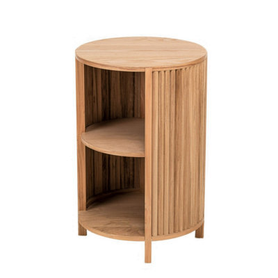 Nordlys 2-Storage Natural Wood Nightstand Classic Style Bedroom - image 1