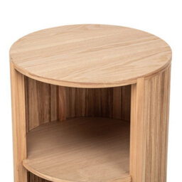 Nordlys 2-Storage Natural Wood Nightstand Classic Style Bedroom - thumbnail 8